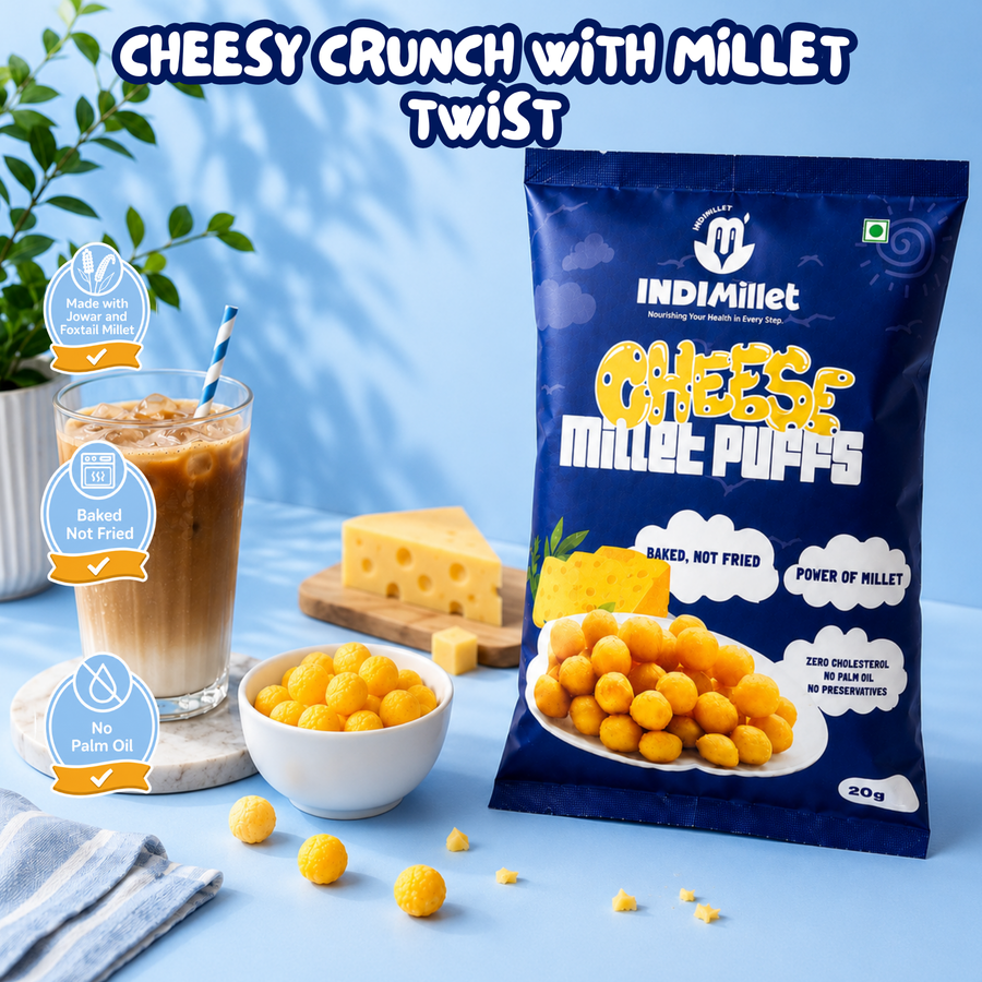 Cheese Millet Puffs (Pack of 4)