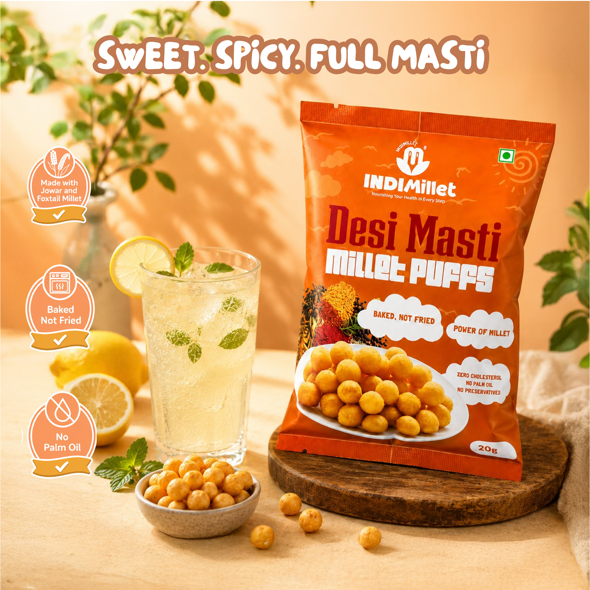 Desi Masti Millet Puffs (Pack of 4)