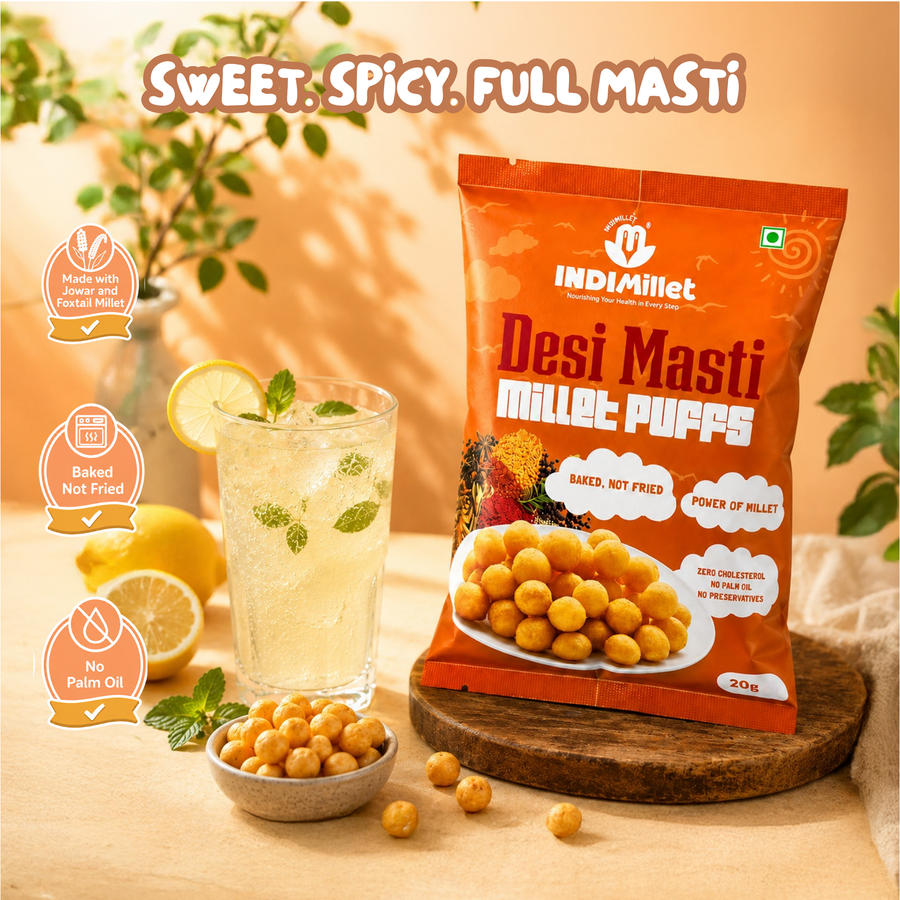 Desi Masti Millet Puffs (Pack of 4)